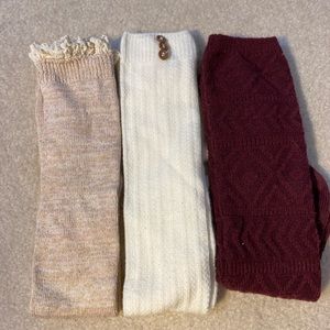 Long Fuzzy Fashion Socks 3-Pack